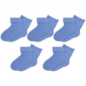 Носки 5 пар, размер 8-9, голубой RuSocks. Цвет: голубой