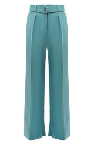 Шерстяные брюки Jil Sander. Цвет: синий