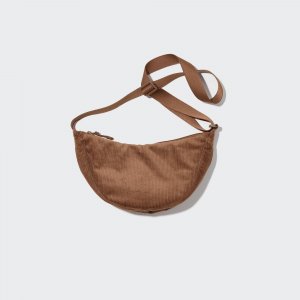 Круглая мини-сумка на плечо , коричневый Uniqlo