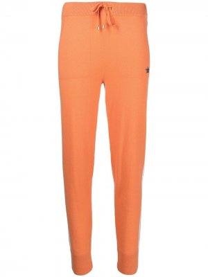 Спортивные брюки со вставками в рубчик Lorena Antoniazzi. Цвет: оранжевый
