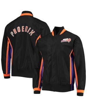 Мужская куртка Phoenix Suns Black Hardwood Classics, 75th Anniversary, аутентичная разминочная на кнопках Mitchell & Ness