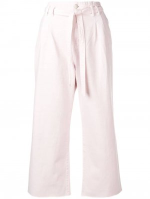 Широкие джинсы с поясом J Brand. Цвет: розовый