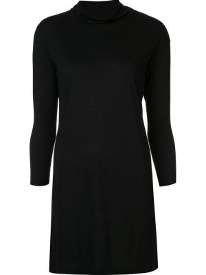 Платье с коротким воротником-стойкой Mm6 Maison Margiela. Цвет: чёрный