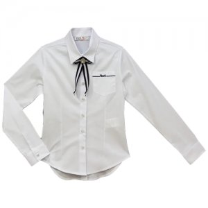 Блузка школьная для девочки (Размер: 116), арт. 13469, цвет BADI JUNIOR. Цвет: белый