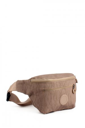 Женская сумка для тела, поясная и нагрудная из мятой ткани с двумя отделениями (20684) , норка Luwwe Bags