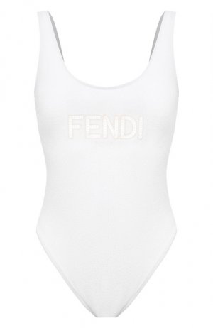 Слитный купальник Fendi. Цвет: белый