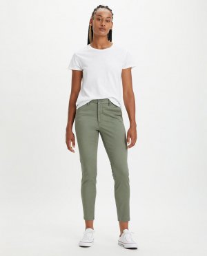 Женские узкие брюки-чиносы Dockers, зеленый DOCKERS. Цвет: зеленый