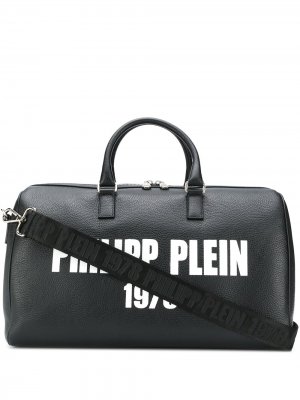 Дорожная сумка среднего размера с логотипом Philipp Plein. Цвет: черный