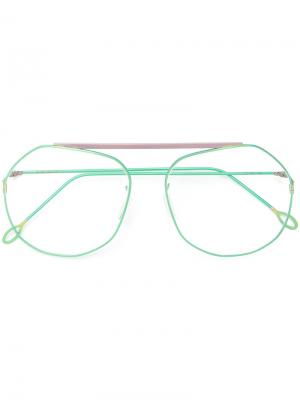 Массивные очки в оправе геометрической формы Delirious. Цвет: зеленый