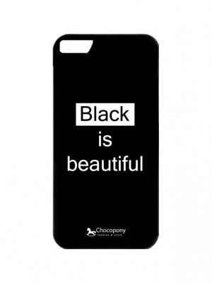 Чехол для iPhone 7  Black is beautiful Арт. Black7-116 Chocopony. Цвет: черный
