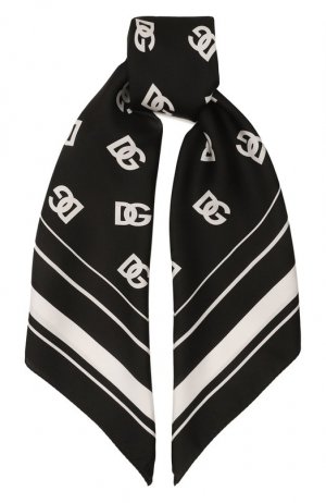Шелковый платок Dolce & Gabbana. Цвет: чёрно-белый