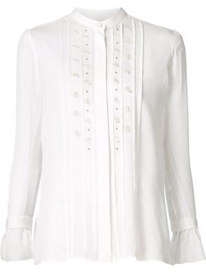 Блузка с рюшами на манжетах Maiyet. Цвет: белый