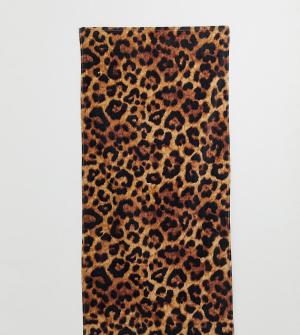Пляжное полотенце с леопардовым принтом Monki. Цвет: коричневый