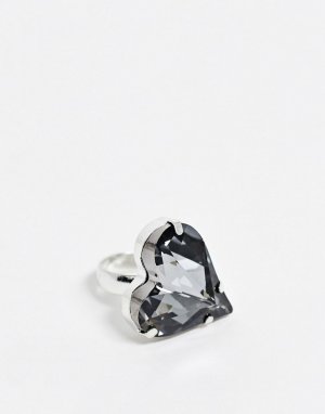 Кольцо с кристаллом Swarovski от -Серый Krystal London