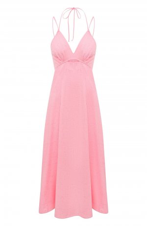 Платье из вискозы и шелка Forte_forte. Цвет: розовый
