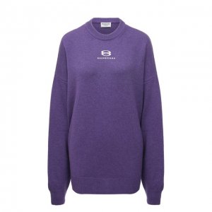 Кашемировый пуловер Balenciaga. Цвет: фиолетовый