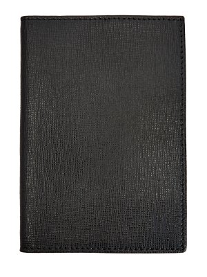Обложка для паспорта из кожи с сафьяновой отделкой MORESCHI. Цвет: черный