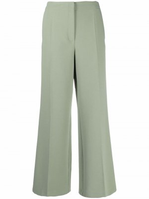 Расклешенные брюки палаццо Alysi. Цвет: зеленый