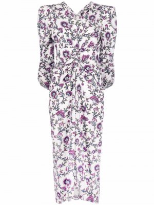 Платье миди Albi с цветочным принтом Isabel Marant. Цвет: белый