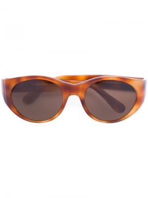 Солнцезащитные очки в черепахой оправе Jean Louis Scherrer Vintage. Цвет: коричневый
