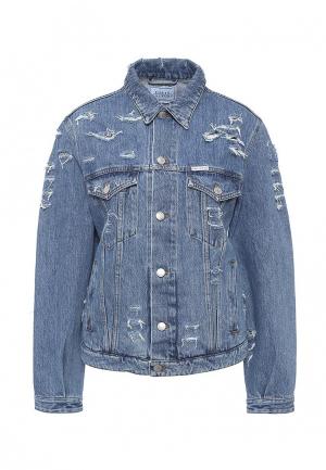 Куртка джинсовая Forte Couture FO016EWPRP59. Цвет: синий