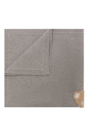 Шерстяное одеяло Il Gufo. Цвет: серый