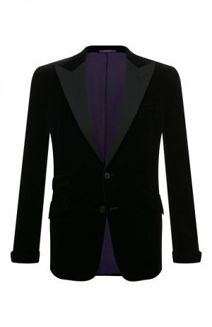 Хлопковый пиджак Ralph Lauren. Цвет: чёрный