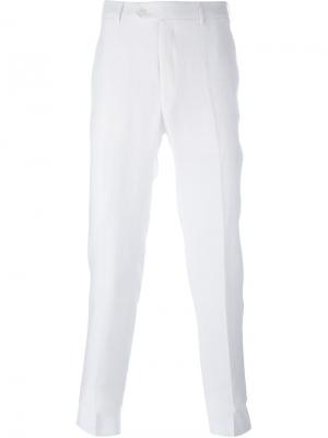 Классические брюки-чинос Corneliani. Цвет: белый