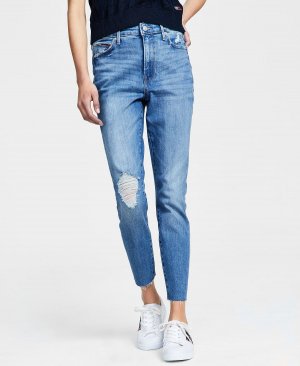 Женские рваные джинсы скинни до щиколотки, мульти Tommy Jeans