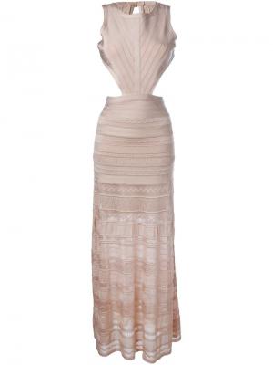 Вечернее платье Alondra Hervé Léger. Цвет: розовый и фиолетовый
