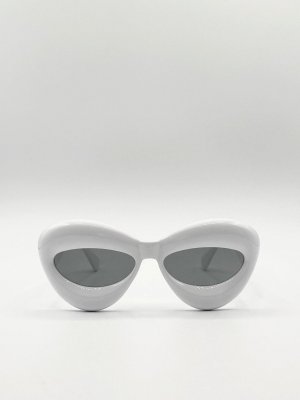 Массивные солнцезащитные очки Cateye, белый SVNX