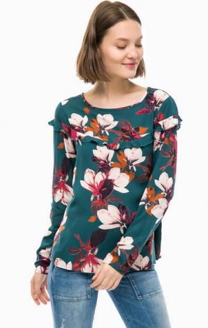Блуза свободного кроя с цветочным принтом LERROS. Цвет: цветочный принт