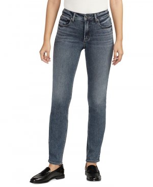 Женские прямые джинсы со средней посадкой Most Wanted , синий Silver Jeans Co.