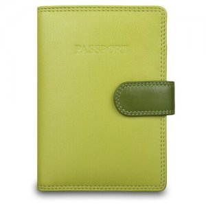 Обложка для паспорта Real Leather RB75 Lime multi Visconti. Цвет: зеленый