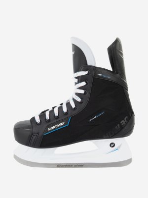 Коньки хоккейные NDW 300 SR, 2020-21, Черный Nordway. Цвет: черный