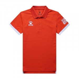 Рубашка-поло унисекс с короткими рукавами Classic Jr оранжевого цвета KELME, цвет naranja Kelme