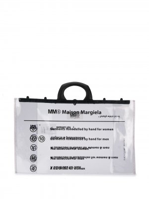 Прозрачный портфель MM6 Maison Margiela. Цвет: нейтральные цвета