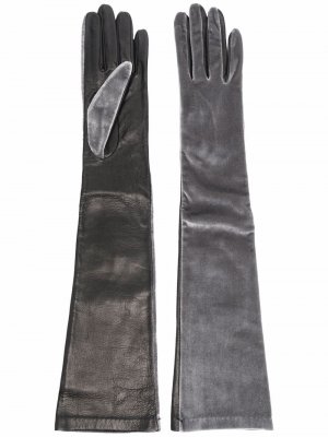 Перчатки со вставками Manokhi. Цвет: черный