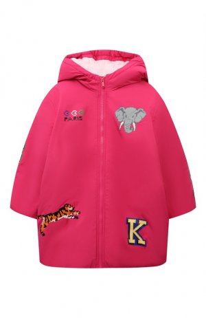 Утепленное пальто Kenzo. Цвет: розовый