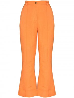 Расклешенные брюки Cantina Aje. Цвет: оранжевый