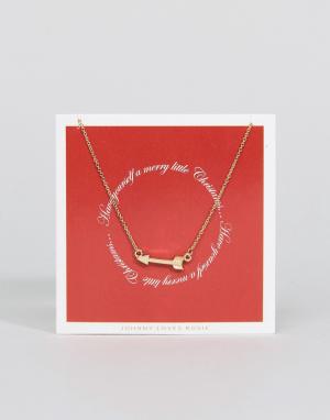 Ожерелье с подвеской-стрелой -Золотой Johnny Loves Rosie