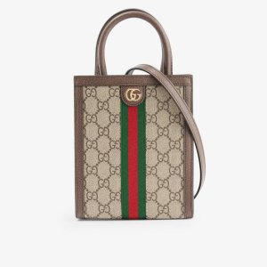 Холщовая сумка через плечо Ophidia GG Supreme , цвет beb/nacero/vrv Gucci