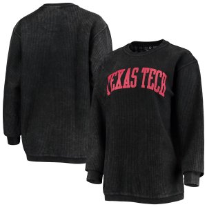 Женский свитшот Pressbox Black Texas Tech Red Raiders с удобным шнурком в винтажном стиле, базовый пуловер аркой Unbranded