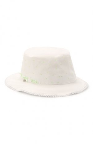 Хлопковая шляпа Il Trenino. Цвет: белый