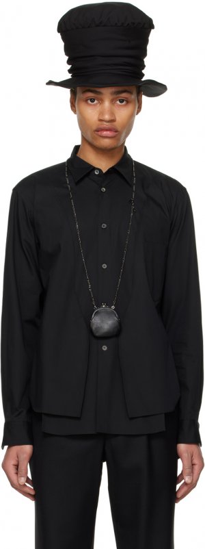 Черная рубашка с вентиляцией Comme Des Garcons Garçons