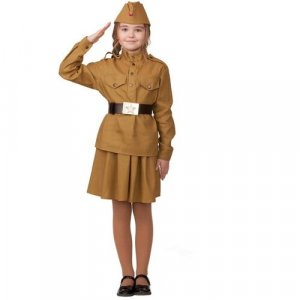 Детская военная форма Солдатка, цвет хаки, рост 128 см 8009-3-128-64 Батик