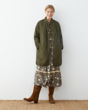 Женское длинное стеганое пальто , каки Southern Cotton