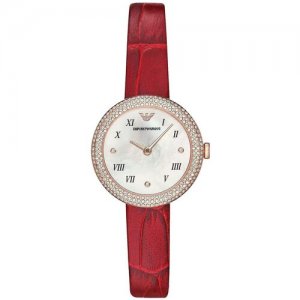 Наручные часы Rosa, красный, серебряный EMPORIO ARMANI. Цвет: красный