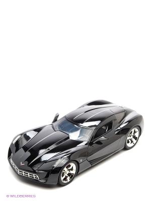 Модель автомобиля 2009 Corvette Stingray Concept - Glossy Black 1:18 Jada. Цвет: черный