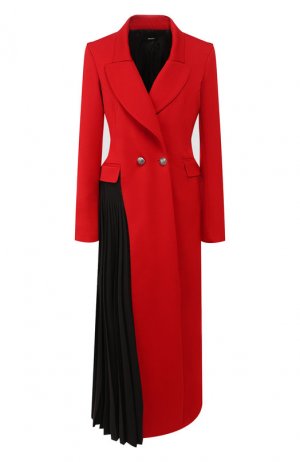 Шерстяное пальто Isabel Benenato. Цвет: красный